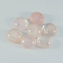 Riyogems, 1 pieza, cabujón de cuarzo rosa, 14x14mm, forma redonda, gemas sueltas de buena calidad