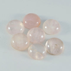 Riyogems, 1 pieza, cabujón de cuarzo rosa, 15x15mm, forma redonda, piedra suelta de excelente calidad