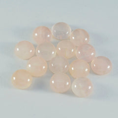 1 cabujón de cuarzo rosa de riyogems, 8x8 mm, forma redonda, piedra preciosa suelta de buena calidad
