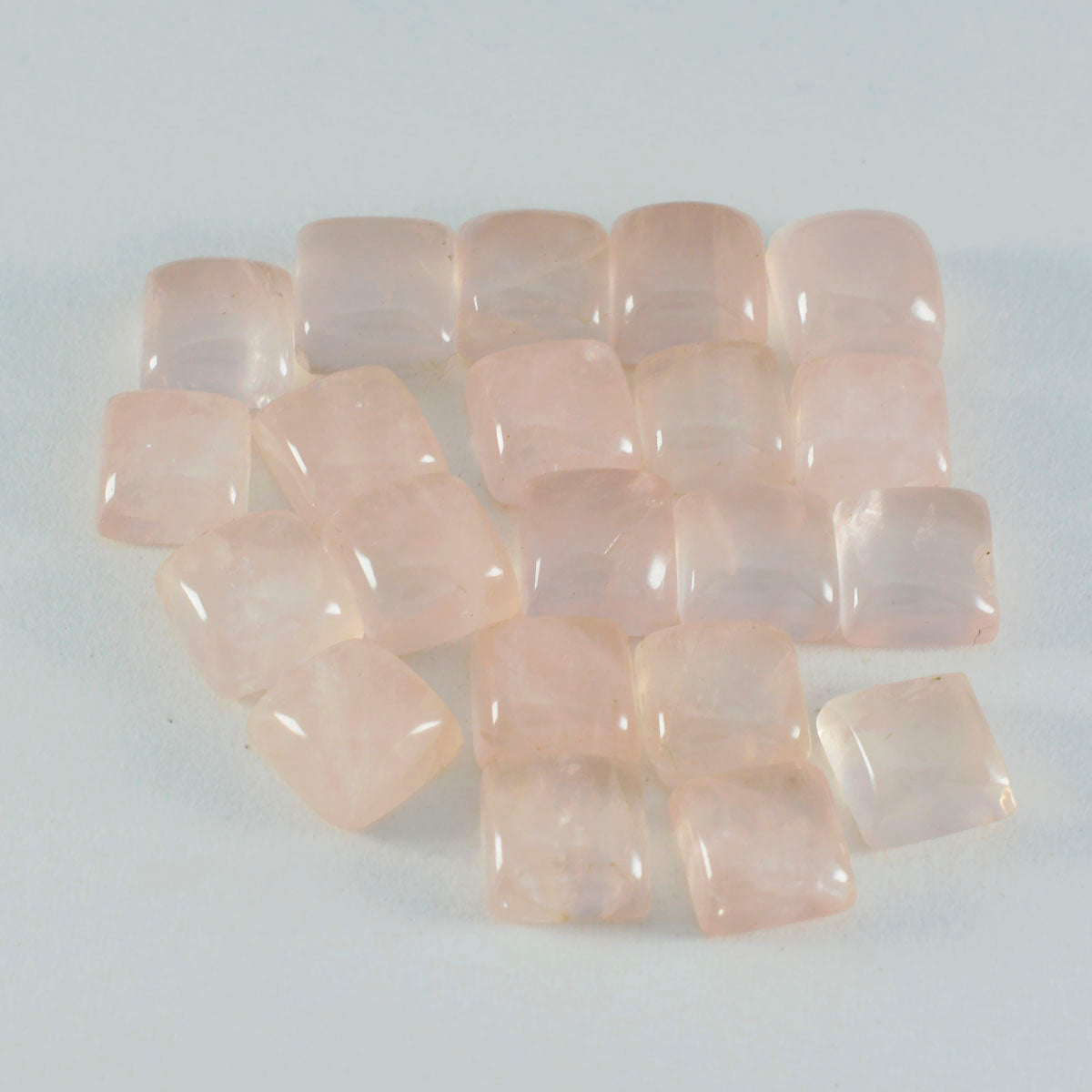 riyogems 1 st rosa rosékvarts cabochon 11x11 mm fyrkantig form underbar kvalitet lös sten