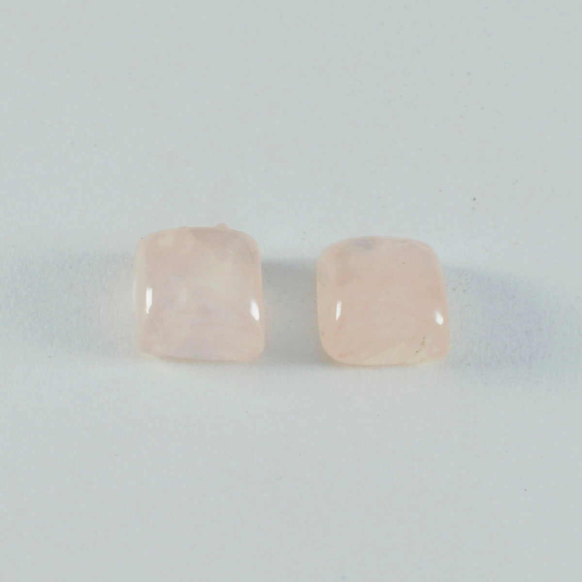 Riyogems, 1 pieza, cabujón de cuarzo rosa, 12x12mm, forma cuadrada, piedra preciosa suelta de calidad dulce