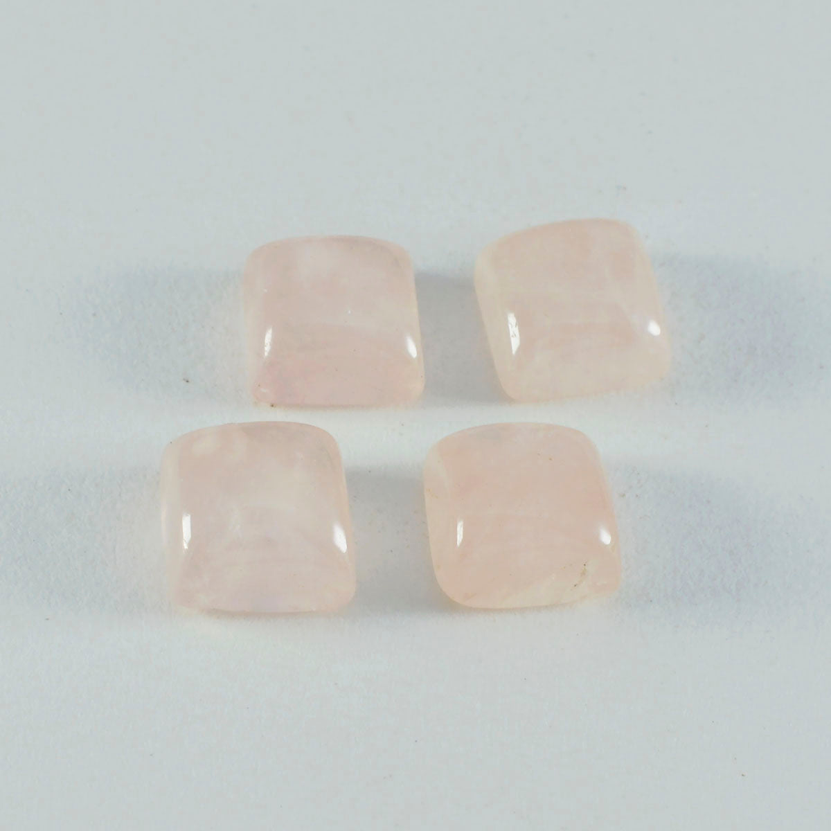 Riyogems 1PC Pink Rose Quartz Cabochon 14x14 mm Square Shape awesome Quality Gems