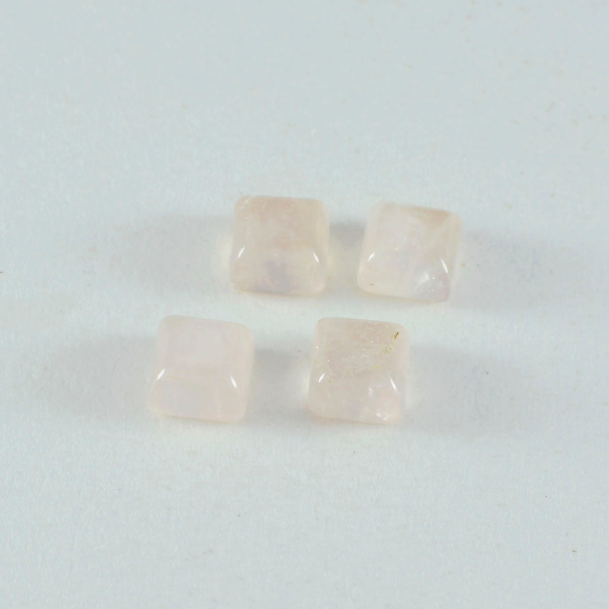 1 cabujón de cuarzo rosa de riyogems, forma cuadrada de 8x8 mm, piedra preciosa de gran calidad