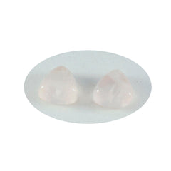 Riyogems, 1 pieza, cabujón de cuarzo rosa, 12x12mm, forma de billón, piedra preciosa de buena calidad