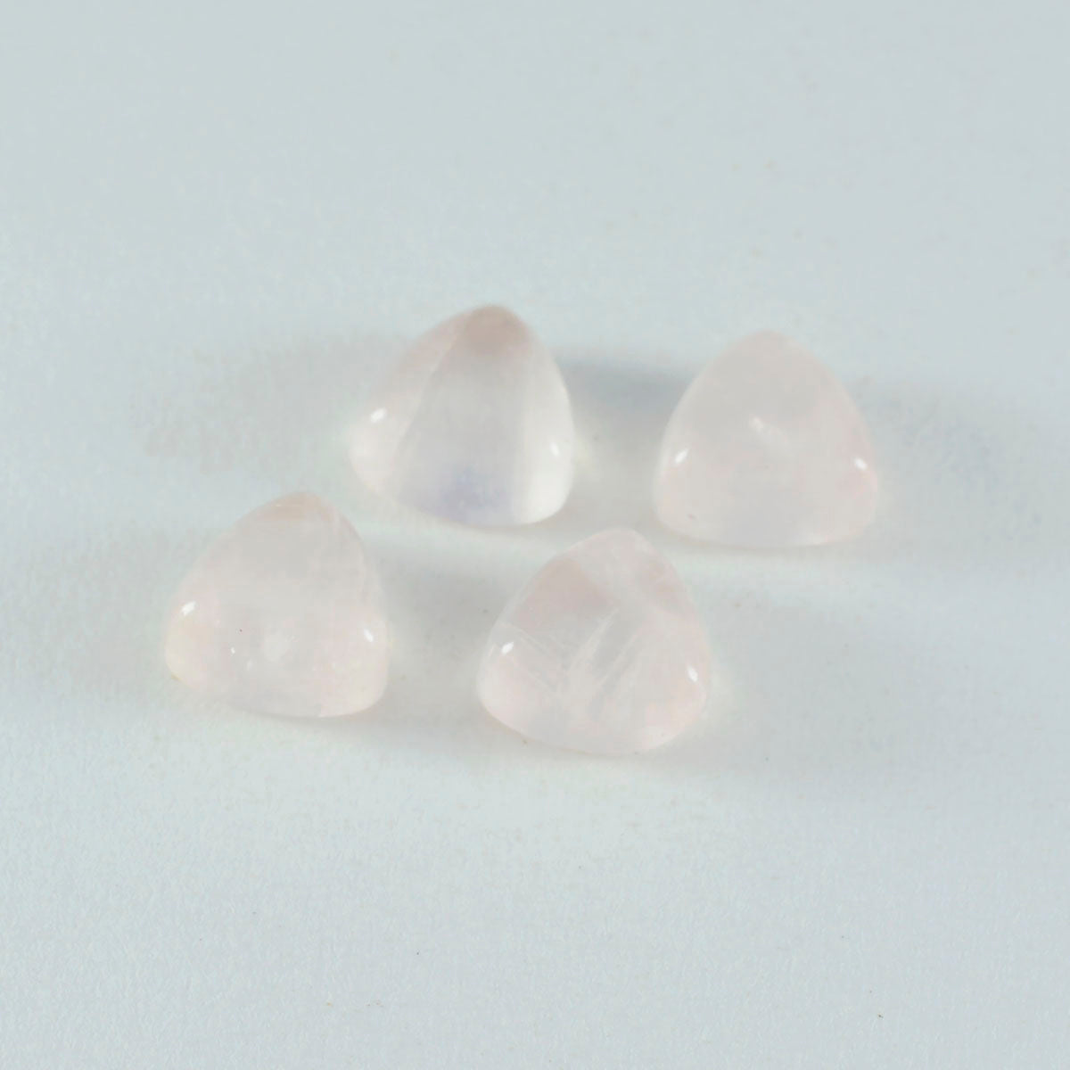 Riyogems 1pc cabochon de quartz rose rose 13x13mm forme trillion belle qualité gemme en vrac
