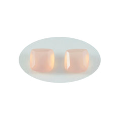 riyogems 1 шт. розовый кварц граненый 12x12 мм в форме подушки красивое качество свободный драгоценный камень