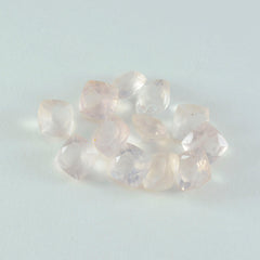riyogems 1pc ピンク ローズ クォーツ ファセット 5x5 mm クッション形状のハンサムな品質の宝石