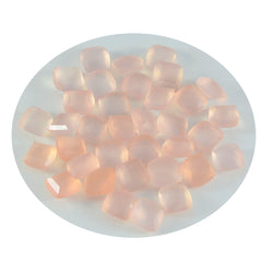 Riyogems 1PC Pink Rose Quartz Faceted 8x8 mm Cushion Shape excellent Quality Gemstone