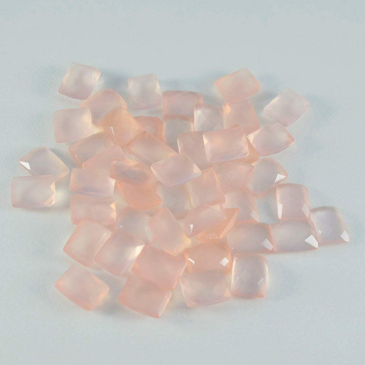 riyogems 1pc ピンク ローズクォーツ ファセット 3x5 mm 八角形の素晴らしい品質の宝石