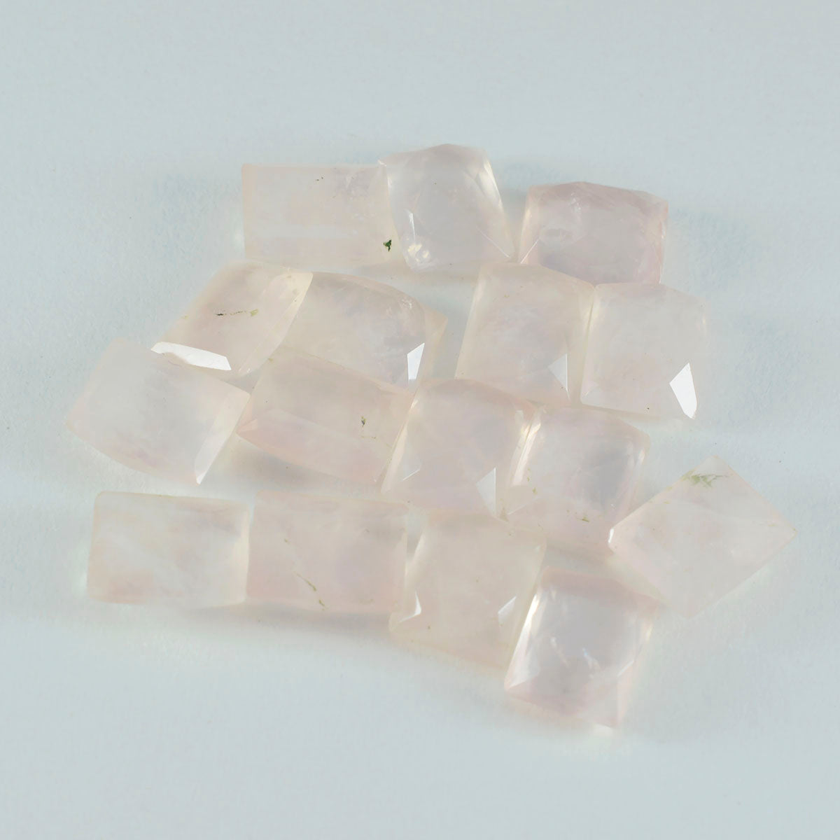 riyogems 1pc ピンク ローズ クォーツ ファセット 5x7 mm 八角形の素晴らしい品質のルース宝石