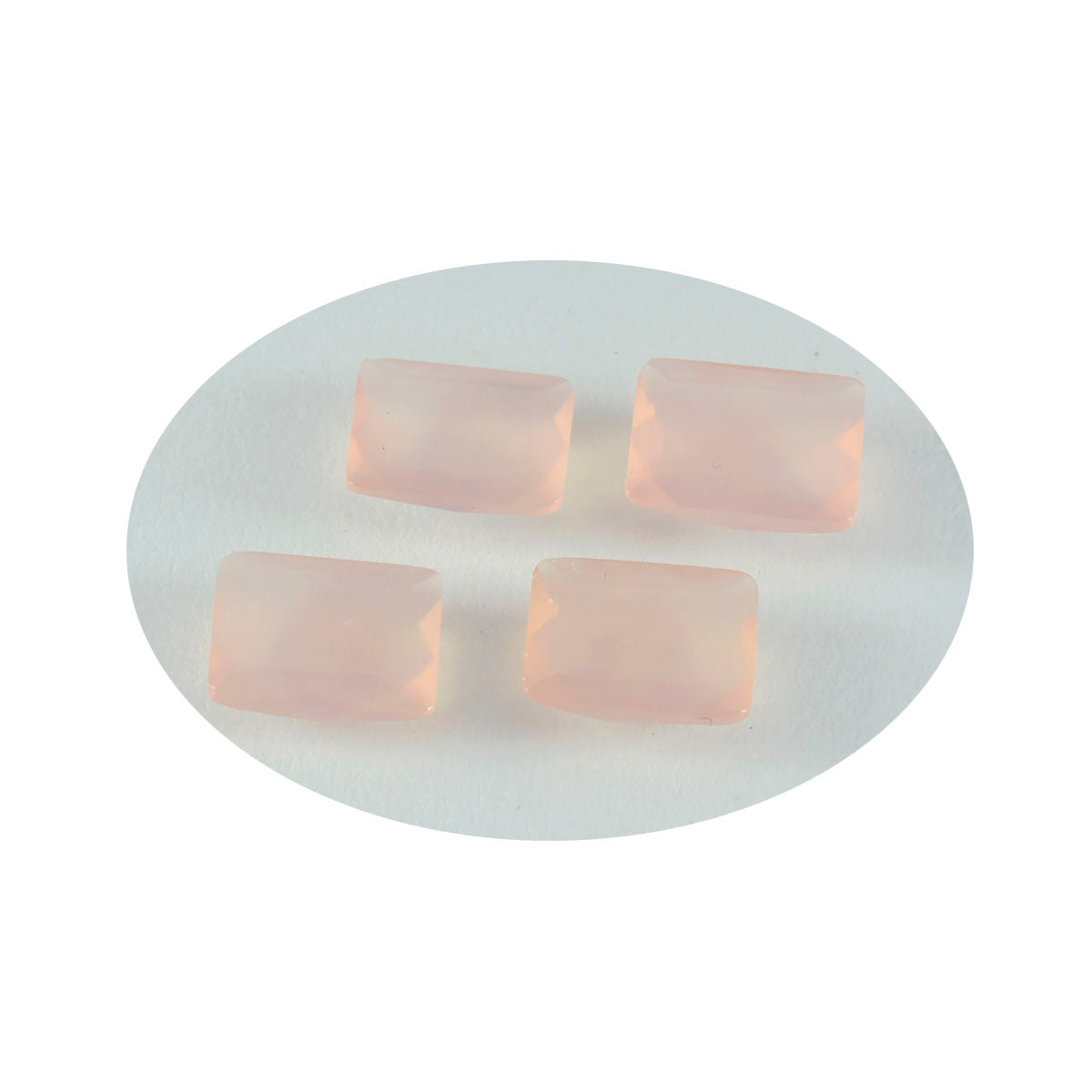 Riyogems 1pc quartz rose à facettes 7x9mm forme octogonale beauté qualité pierre précieuse en vrac