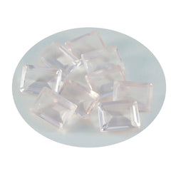 Riyogems 1PC roze rozenkwarts gefacetteerd 8x10 mm achthoekige vorm verbazingwekkende kwaliteit edelsteen