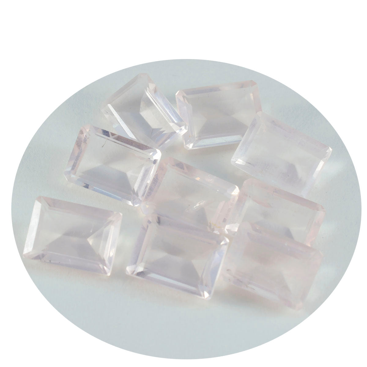 Riyogems 1pc quartz rose rose à facettes 9x11mm forme octogonale pierres précieuses de qualité mignonnes
