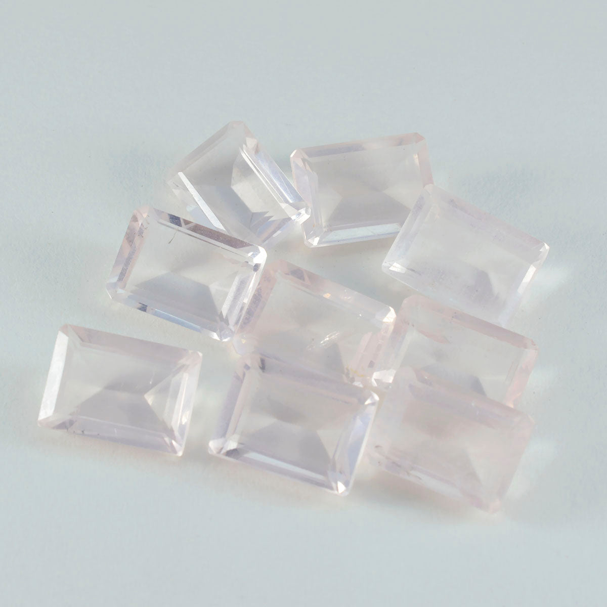 riyogems 1 pezzo di quarzo rosa sfaccettato 9x11 mm a forma ottagonale, gemme di qualità carine