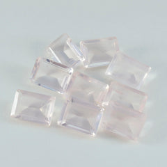 riyogems 1pc ピンク ローズ クォーツ ファセット 9x11 mm 八角形のかわいい品質の宝石