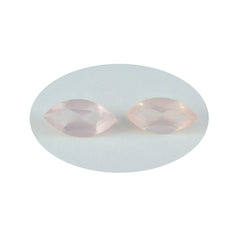 Riyogems, 1 pieza, cuarzo rosa facetado, 11x22mm, forma de marquesa, gemas sueltas de buena calidad
