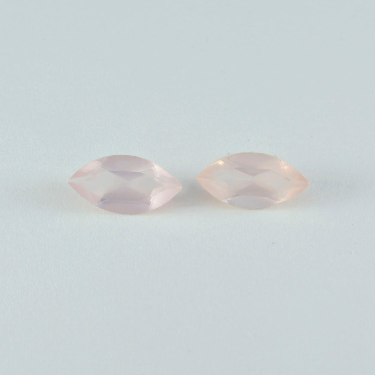 Riyogems 1pc quartz rose à facettes 11x22mm forme marquise belles pierres précieuses en vrac de qualité