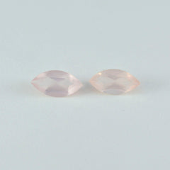 Riyogems, 1 pieza, cuarzo rosa facetado, 11x22mm, forma de marquesa, gemas sueltas de buena calidad