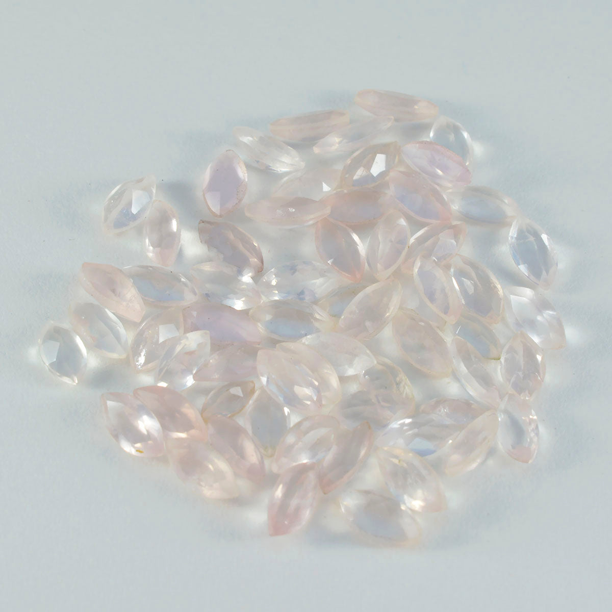 riyogems 1 st rosa rosékvarts facetterad 3x6 mm markis form a+1 kvalitets lös sten