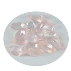 Riyogems 1PC Pink Rose Quartz Faceted 7x14 mm Marquise Shape Nice Quality Gems