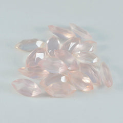 Riyogems, 1 pieza, cuarzo rosa facetado, 7x14mm, forma de marquesa, gemas de buena calidad