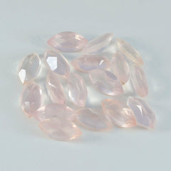 Riyogems, 1 pieza, cuarzo rosa facetado, 8x16mm, forma de marquesa, hermosa piedra de calidad