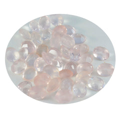 riyogems 1pc ピンク ローズ クオーツ ファセット 4x6 mm 楕円形の見栄えの良い品質のルース宝石