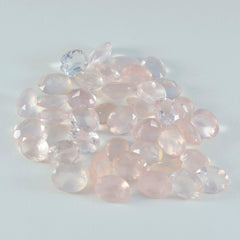 riyogems 1 st rosa rosékvarts facetterad 5x7 mm oval form utmärkt kvalitet pärla
