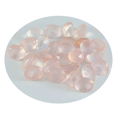 riyogems 1pc quartz rose rose facetté 6x8 mm forme ovale jolies pierres précieuses de qualité
