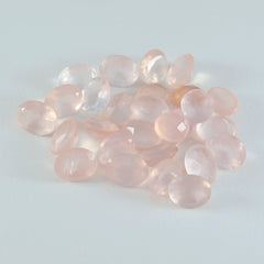 riyogems 1pc quartz rose rose facetté 6x8 mm forme ovale jolies pierres précieuses de qualité