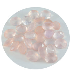 riyogems 1 st rosa rosékvarts fasetterad 7x9 mm oval form sten av häpnadsväckande kvalitet