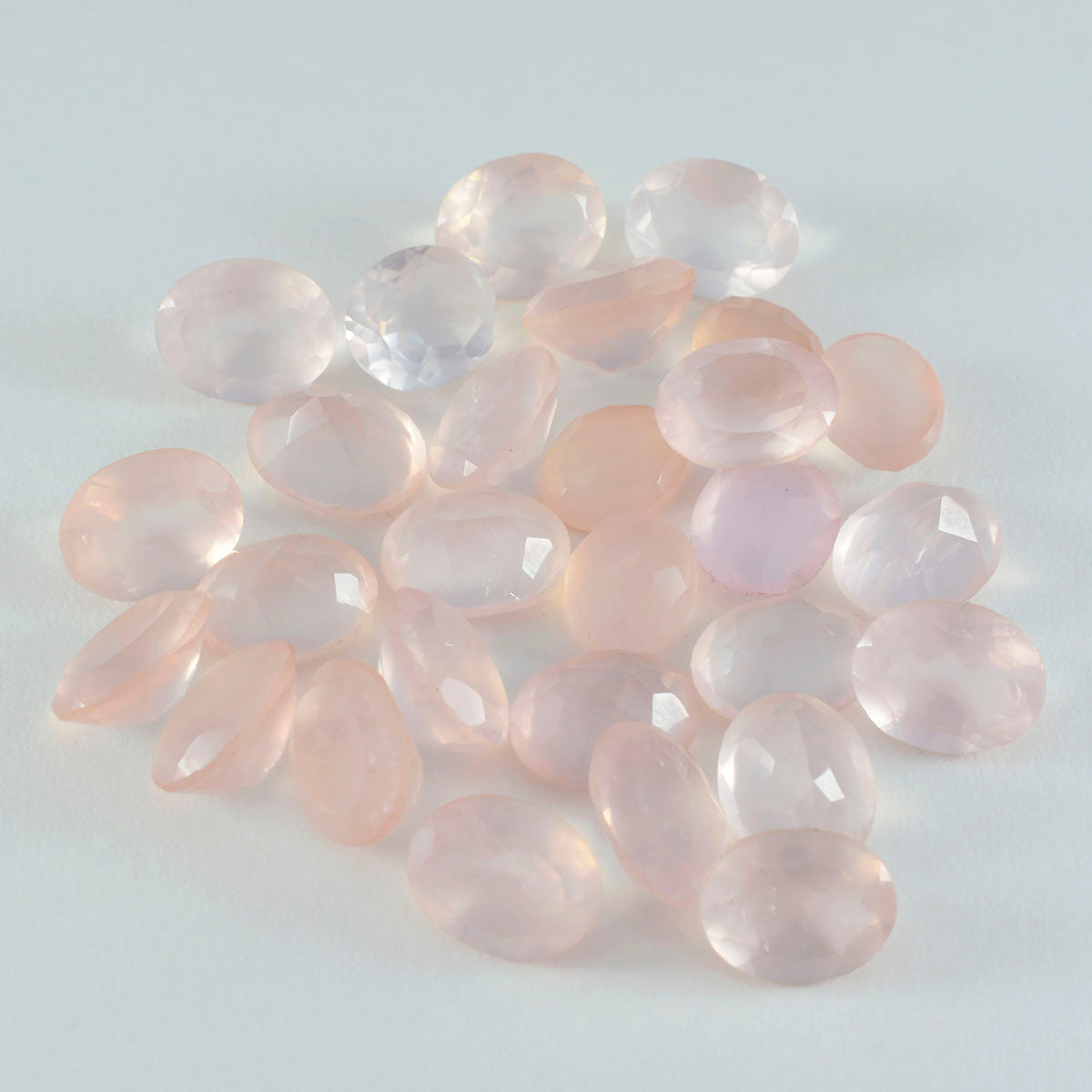 Riyogems 1PC Pink Rose Quartz Faceted 7x9 mm Oval Shape astonishing Quality Stone
