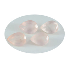 riyogems 1 pezzo di quarzo rosa sfaccettato 12x16 mm a forma di pera, una pietra preziosa sfusa di qualità