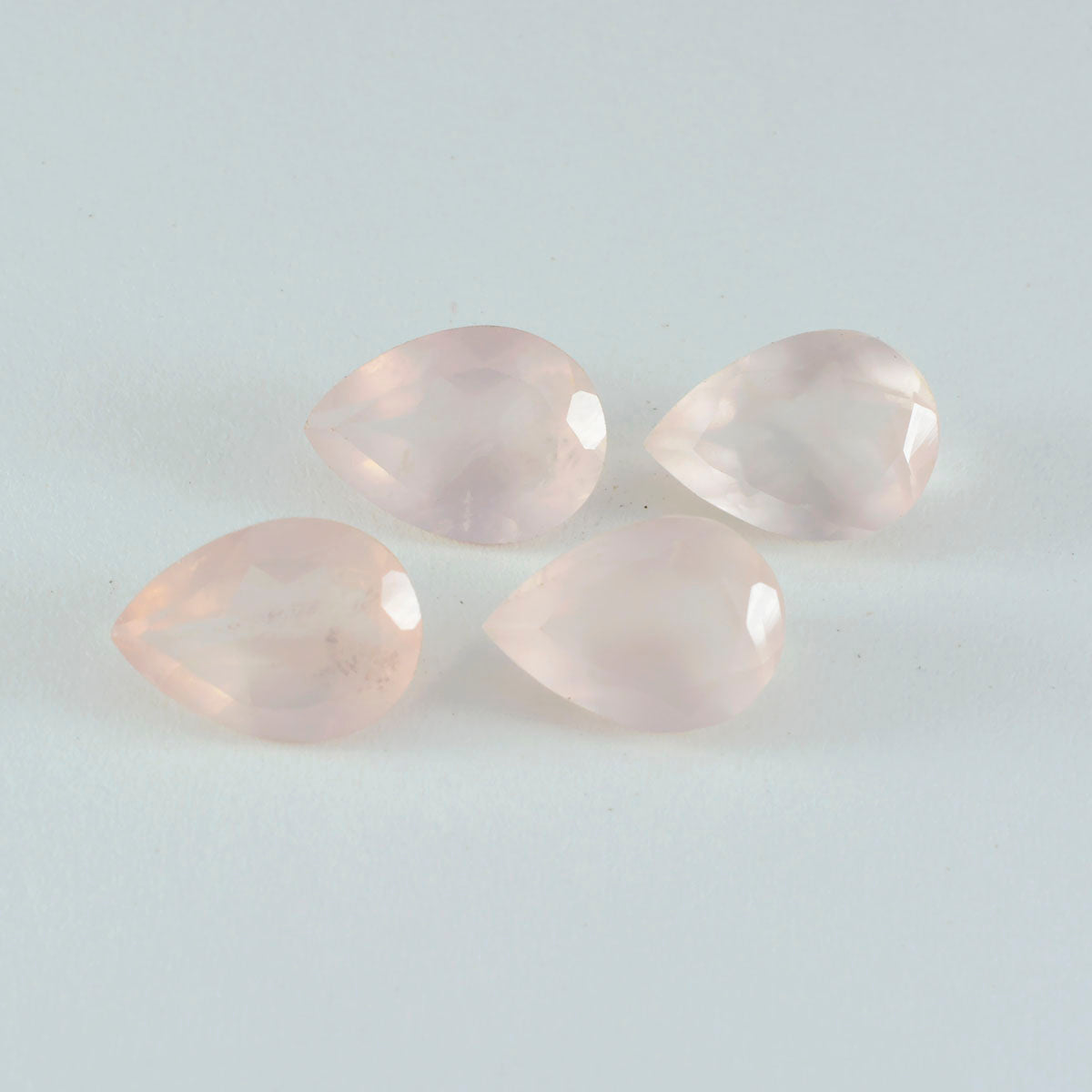 Riyogems 1PC Pink Rose Quartz Faceted 12x16 mm Pear Shape A Quality Loose Gemstone