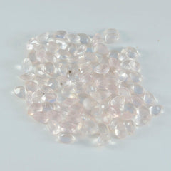 Riyogems 1pc quartz rose rose à facettes 3x5mm forme de poire gemme de merveilleuse qualité