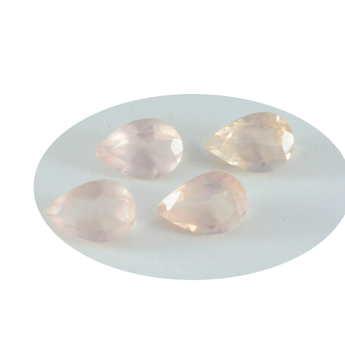 Riyogems, 1 pieza, cuarzo rosa facetado, 8x12mm, forma de pera, gemas sueltas de increíble calidad