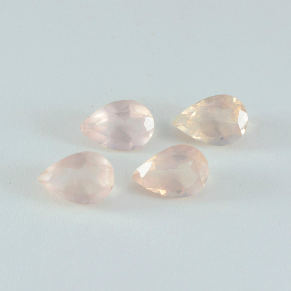 Riyogems 1PC Pink Rose Quartz Faceted 8x12 mm Pear Shape amazing Quality Loose Gems