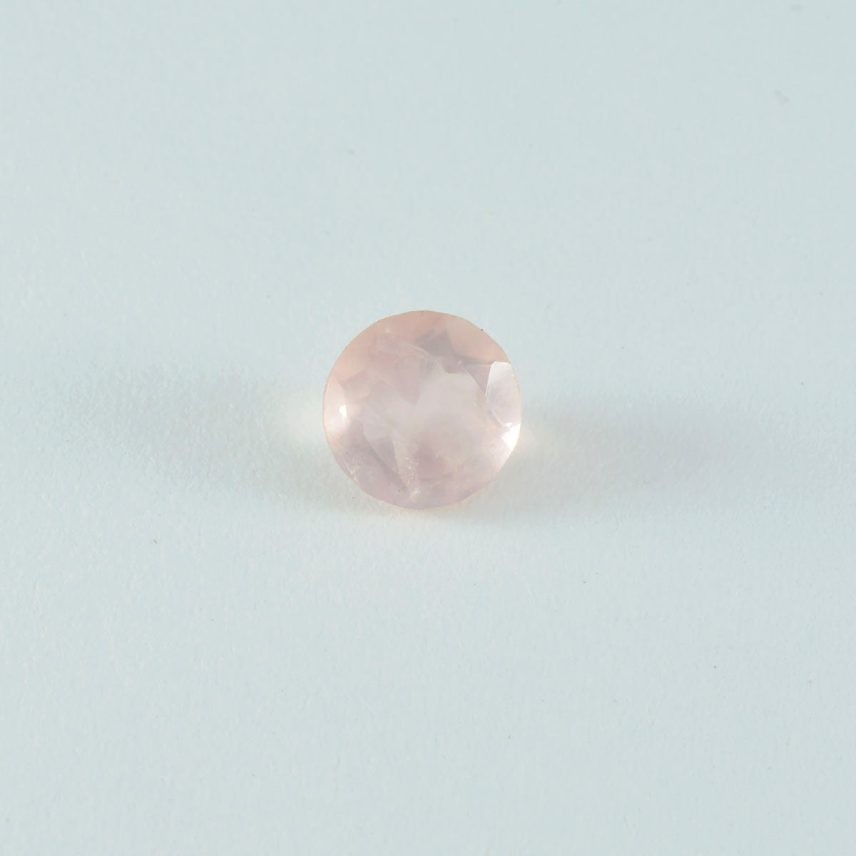 Riyogems 1PC roze rozenkwarts gefacetteerd 11x11 mm ronde vorm mooie kwaliteitsedelstenen