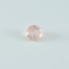 Riyogems, 1 pieza, cuarzo rosa facetado, 11x11mm, forma redonda, gemas de calidad bonitas