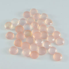 Riyogems 1PC Pink Rose Quartz Faceted 12x12 mm Round Shape handsome Quality Stone