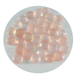 Riyogems 1PC Pink Rose Quartz Faceted 13x13 mm Round Shape good-looking Quality Gemstone