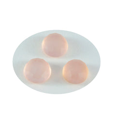 Riyogems 1PC roze rozenkwarts gefacetteerd 15x15 mm ronde vorm uitstekende kwaliteit losse edelstenen
