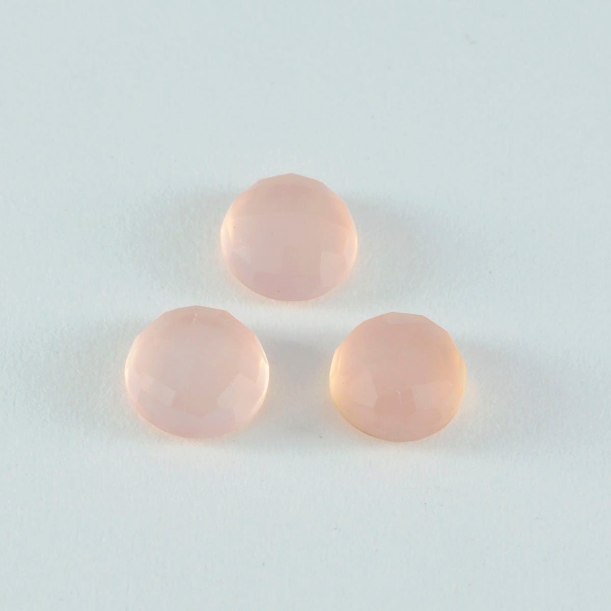 Riyogems 1PC Pink Rose Quartz Faceted 15x15 mm Round Shape excellent Quality Loose Gems