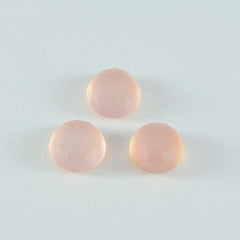 Riyogems 1PC roze rozenkwarts gefacetteerd 15x15 mm ronde vorm uitstekende kwaliteit losse edelstenen