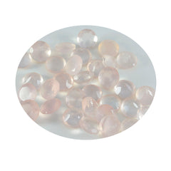 Riyogems 1pc quartz rose à facettes 6x6mm forme ronde a1 qualité gemme en vrac