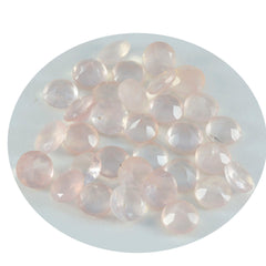 Riyogems, 1 pieza, cuarzo rosa facetado, 7x7mm, forma redonda, gemas sueltas de buena calidad