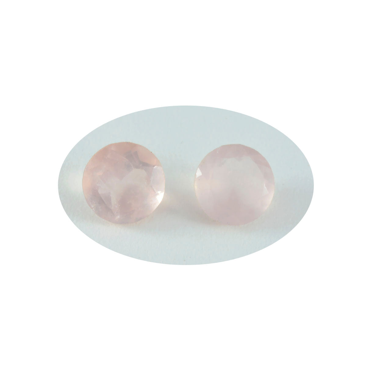 Riyogems, 1 pieza, cuarzo rosa facetado, 9x9 mm, forma redonda, hermosa calidad, piedra preciosa suelta