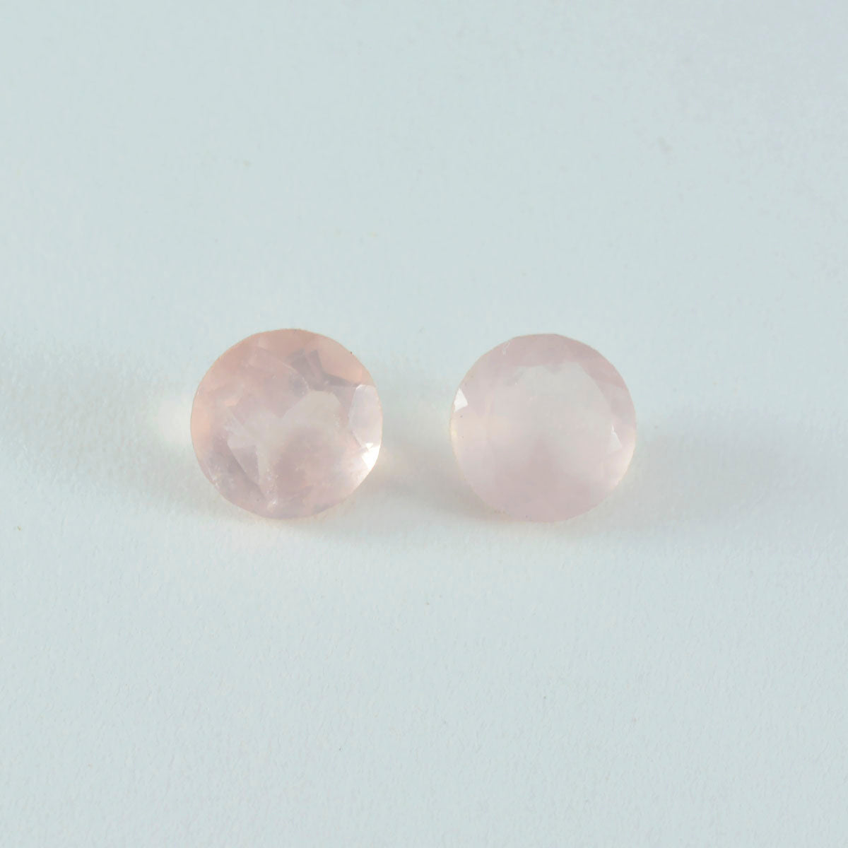 riyogems 1 pezzo di quarzo rosa sfaccettato 9x9 mm di forma rotonda, pietra preziosa sfusa di bella qualità