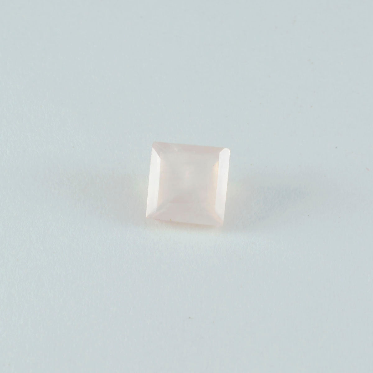 Riyogems 1pc quartz rose à facettes 11x11mm forme carrée merveilleuse qualité pierres précieuses en vrac