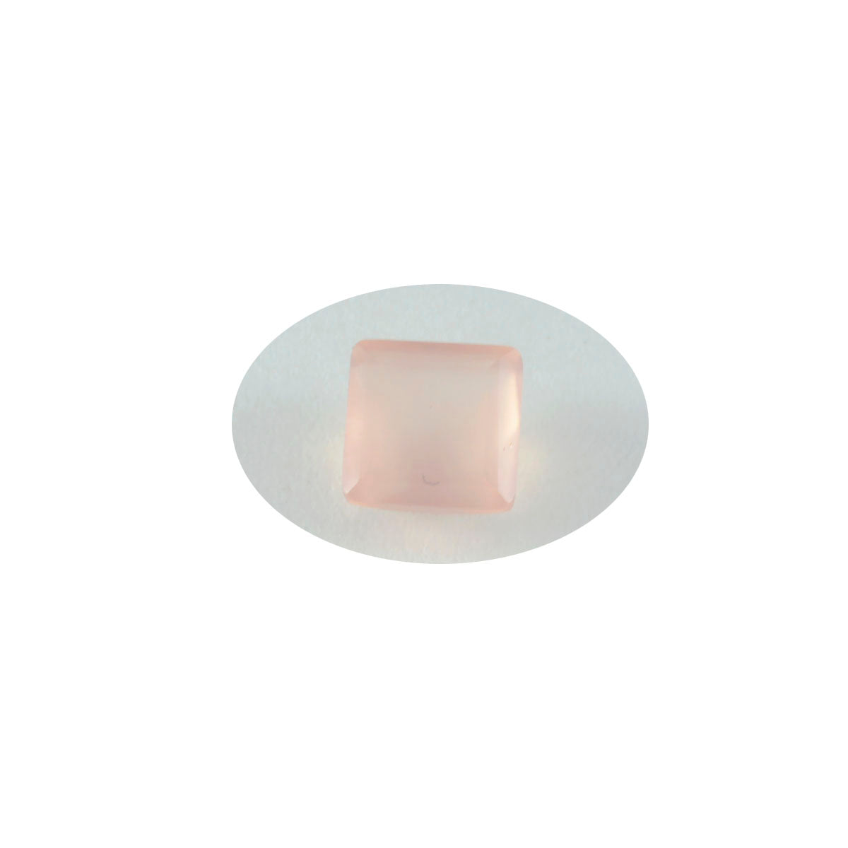 Riyogems 1 Stück rosafarbener Rosenquarz, facettiert, 12 x 12 mm, quadratische Form, süßer, hochwertiger loser Stein